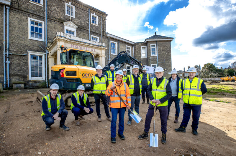 Work underway to deliver new homes at former hospital site in Colchester
